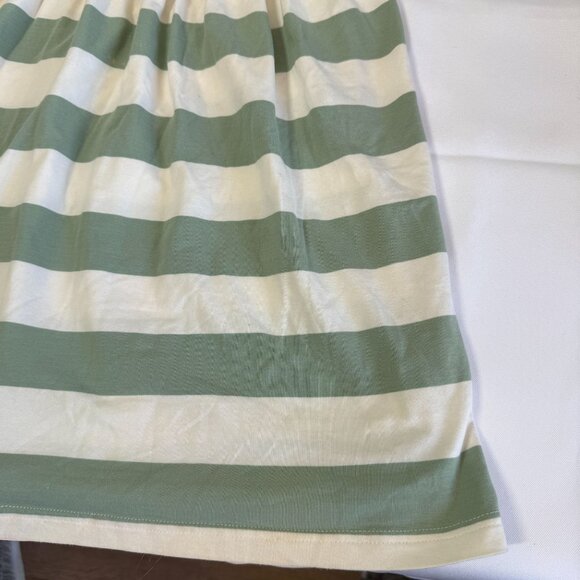Matilda Jane Girls Striped Dress Size 6 Green/Cream Cap Sleeve Ruffle Collar - Picture 9 of 11